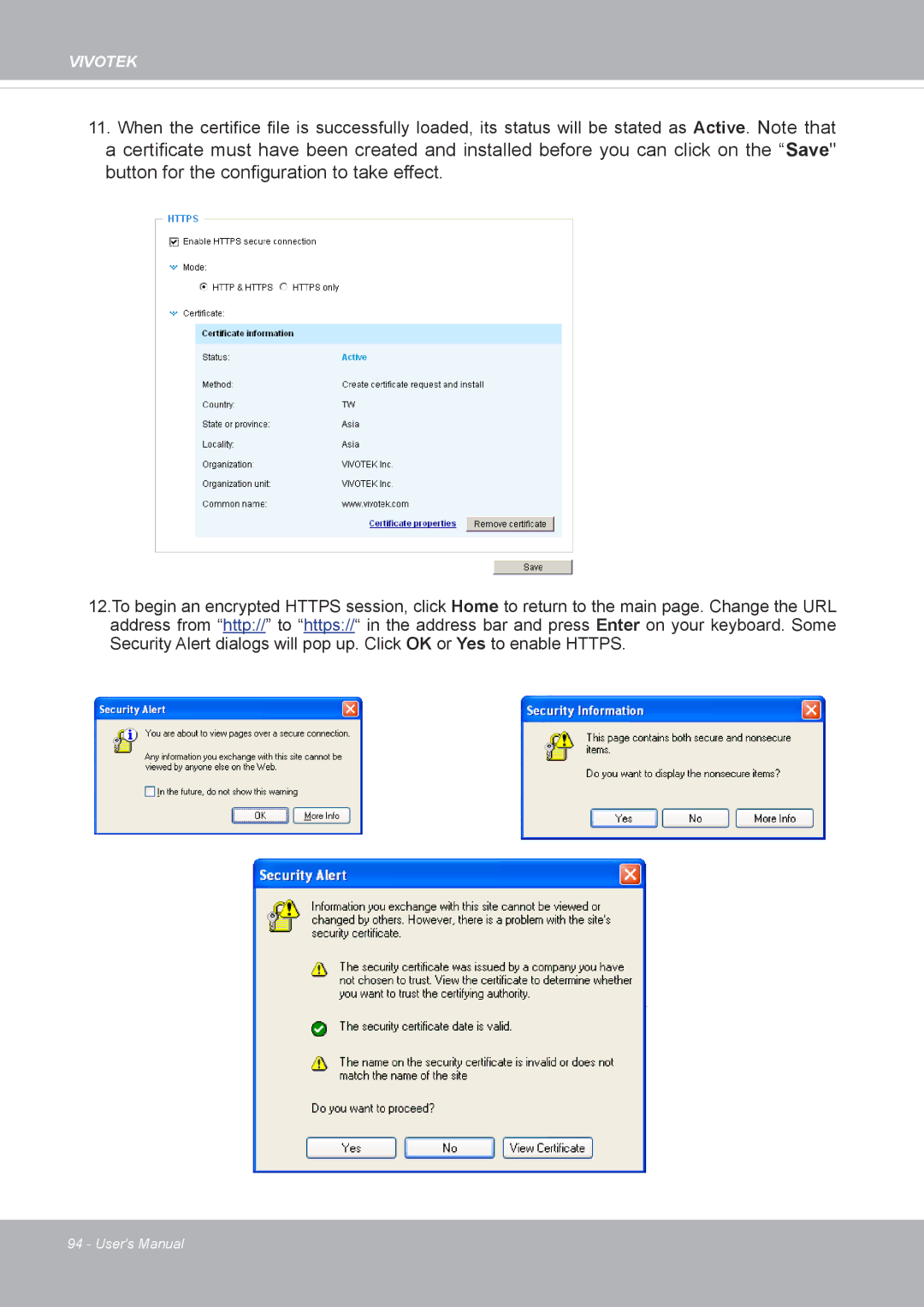 Vivotek FD8371EV user manual Vivotek 