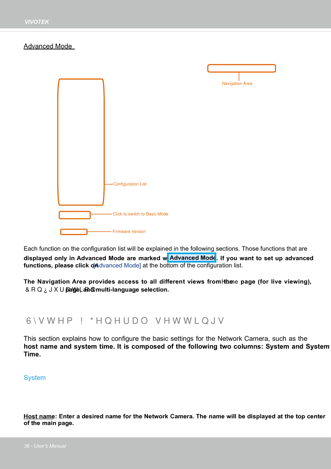 Vivotek FE8171V manual System General settings 