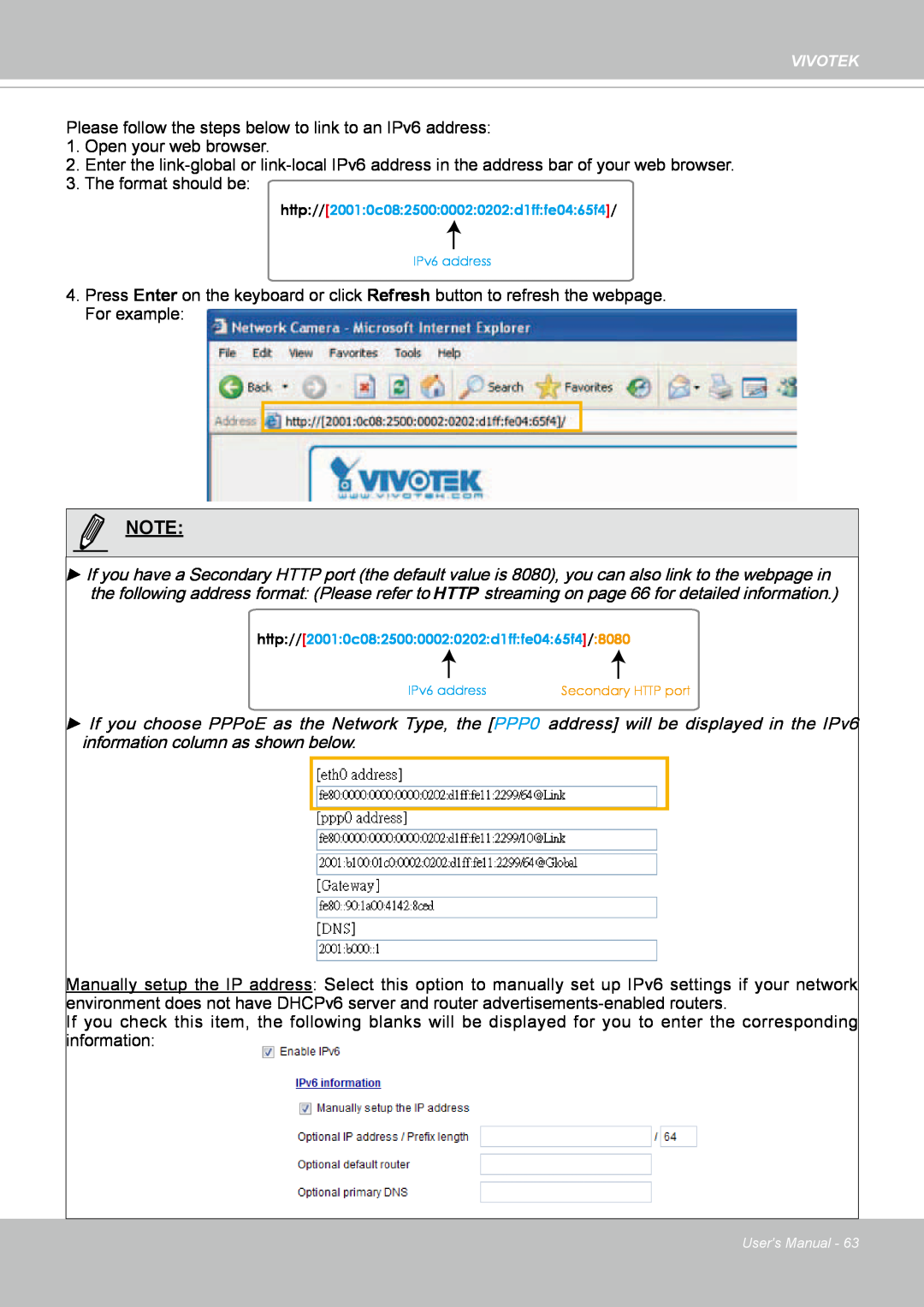 Vivotek FE8171V manual Open your web browser 