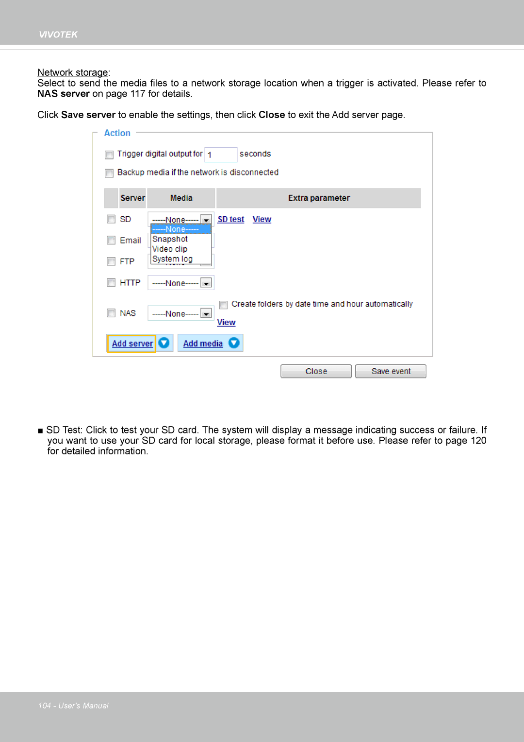 Vivotek FE8173 user manual Vivotek 