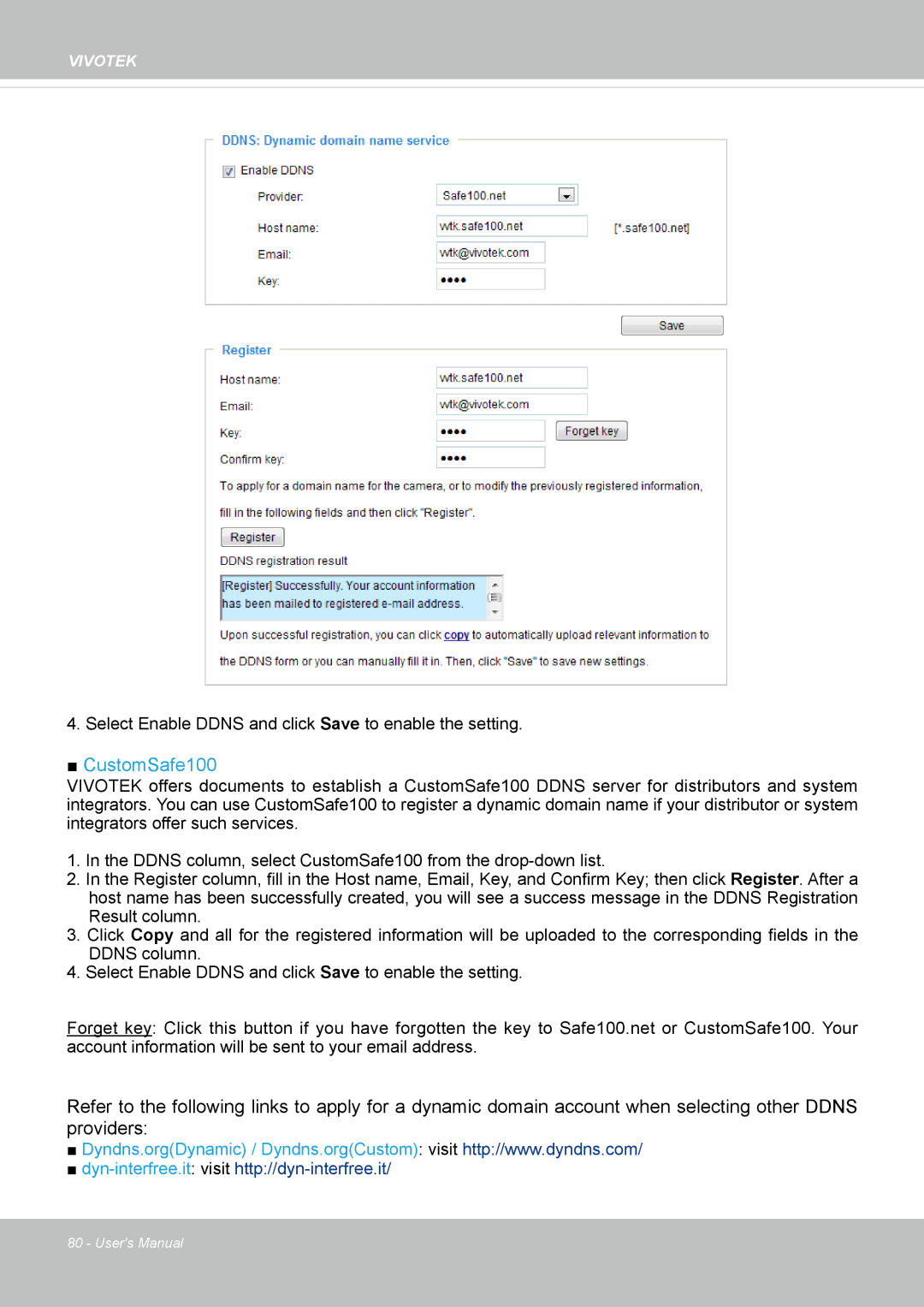 Vivotek FE8173 user manual CustomSafe100 