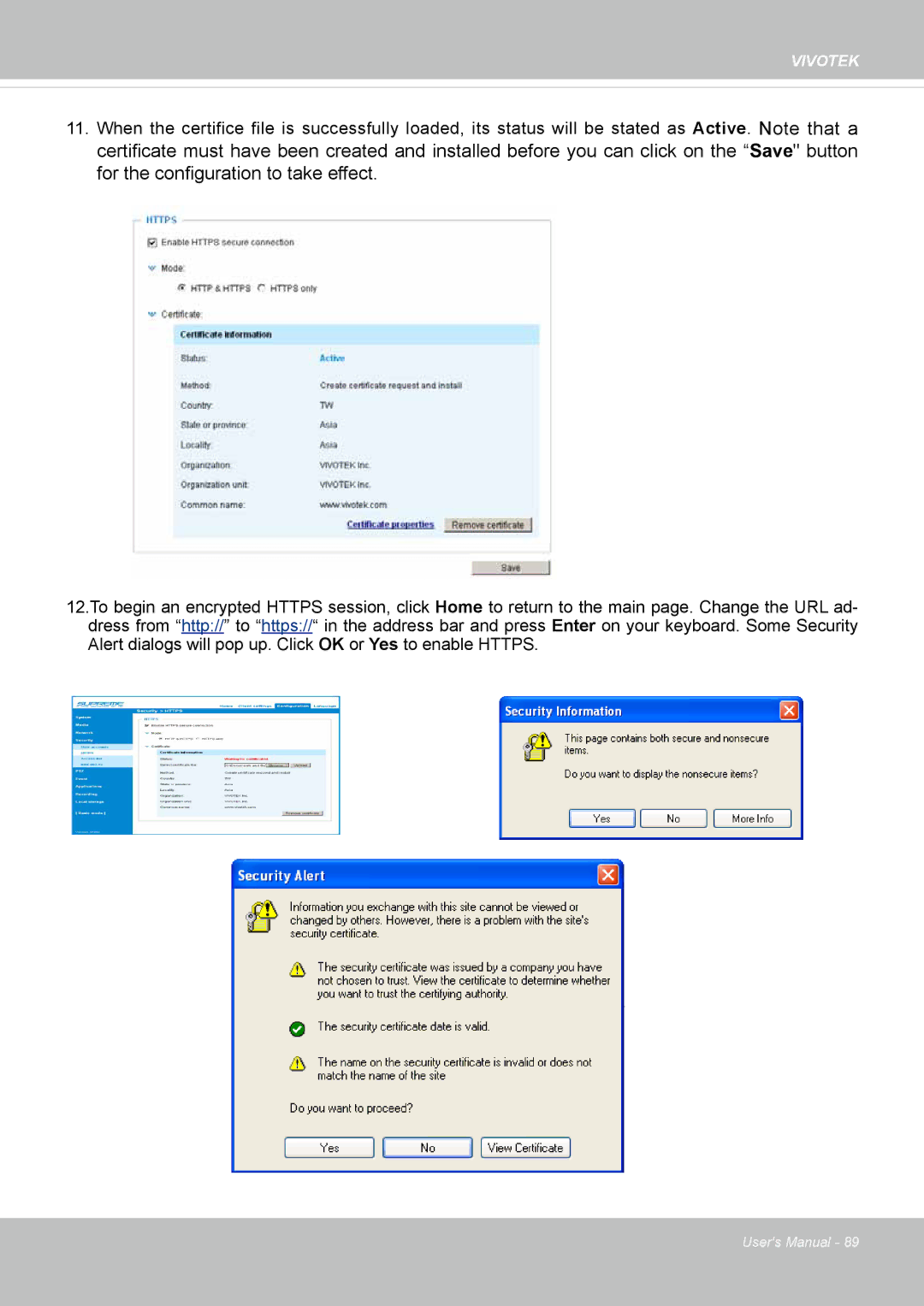 Vivotek FE8173 user manual Vivotek 