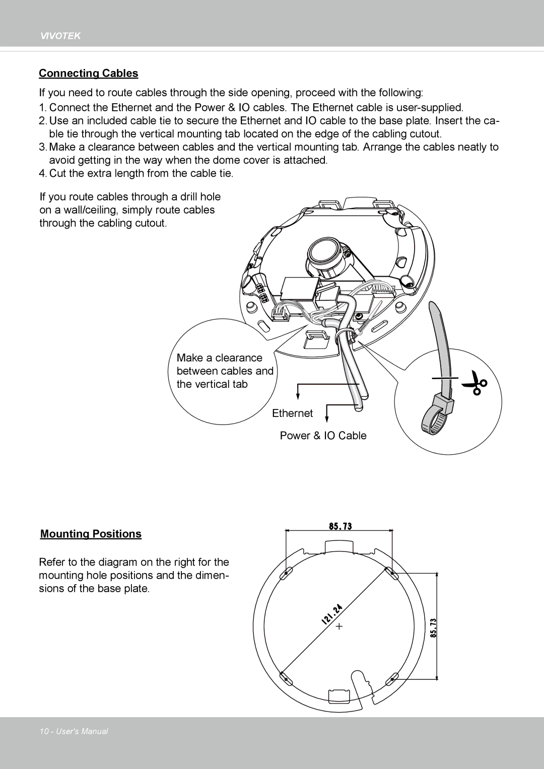 Vivotek FE8174 user manual Connecting Cables 