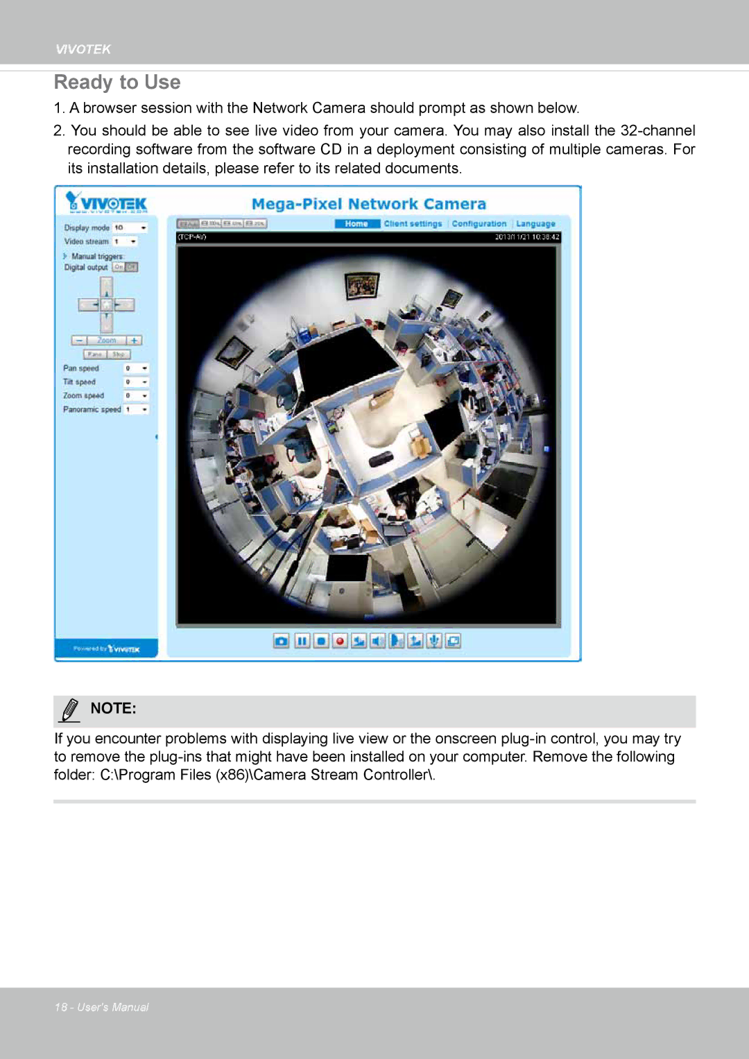 Vivotek FE8174 user manual Ready to Use 