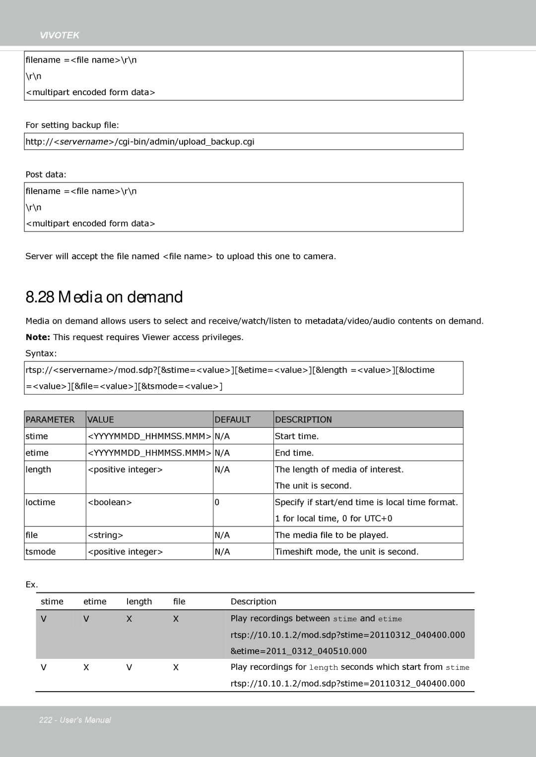 Vivotek FE8174 user manual Media on demand 