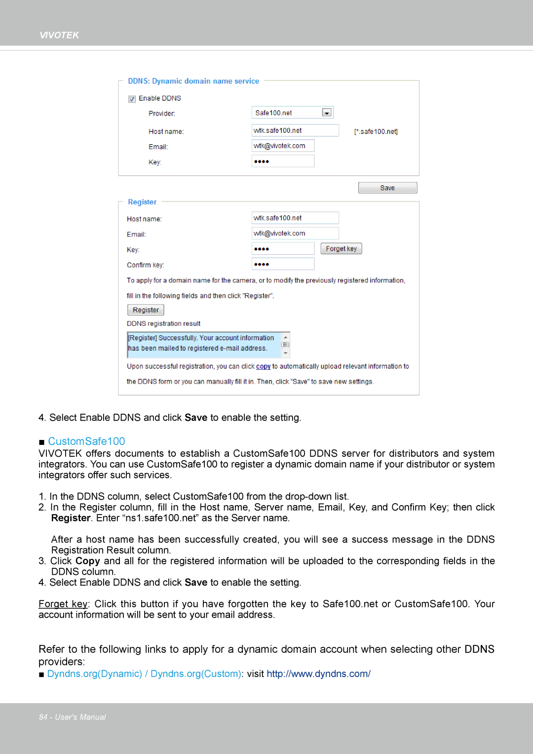 Vivotek FE8174 user manual CustomSafe100 