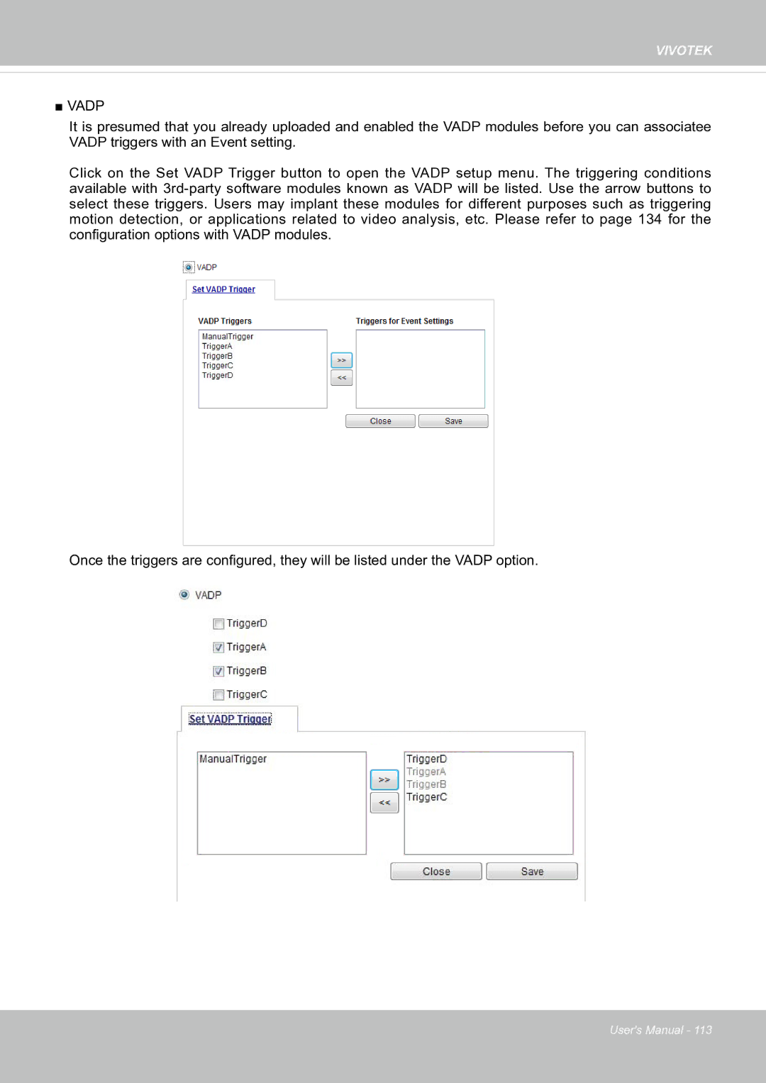 Vivotek FE8181V user manual Vadp 