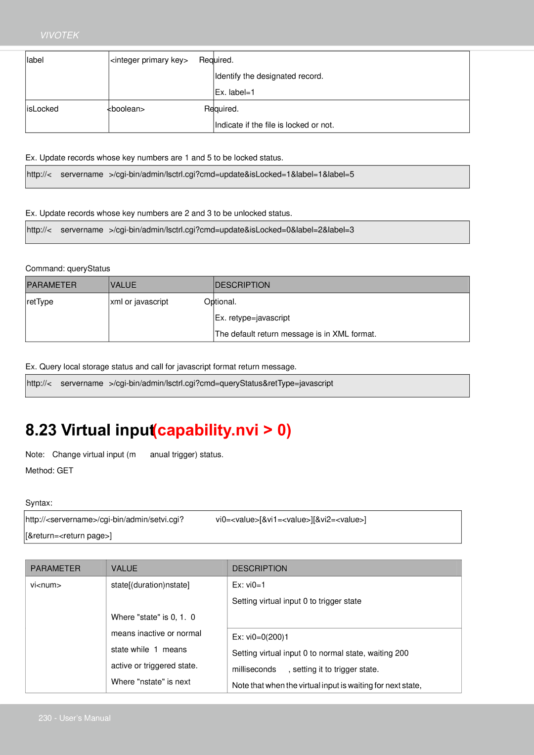 Vivotek FE8181V user manual Virtual input capability.nvi 