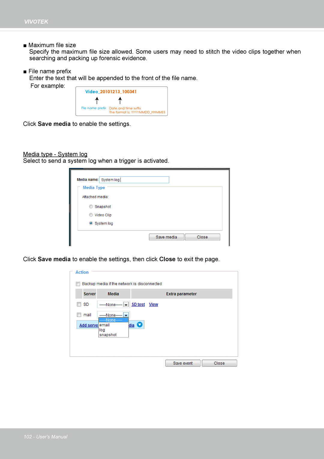 Vivotek IB8354-C user manual Video20101213100341 