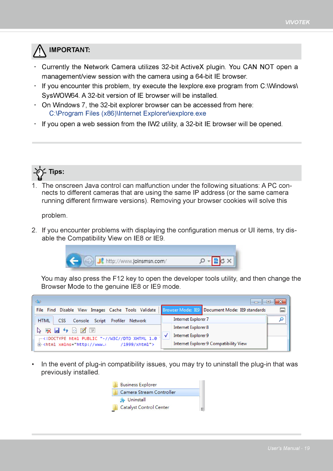 Vivotek IB8354-C user manual Tips 