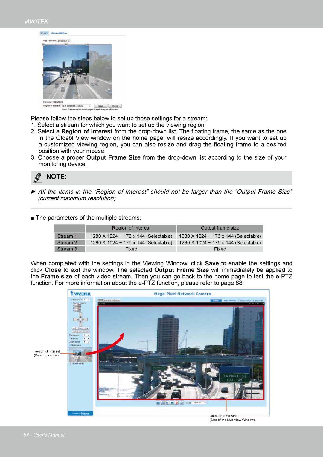 Vivotek IB8354-C user manual MediaNOTE Video, Parameters of the multiple streams 