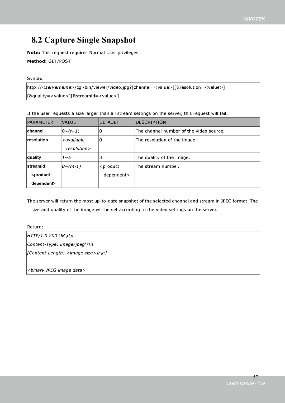 Vivotek IP-8332C user manual Capture Single Snapshot, Dependent 