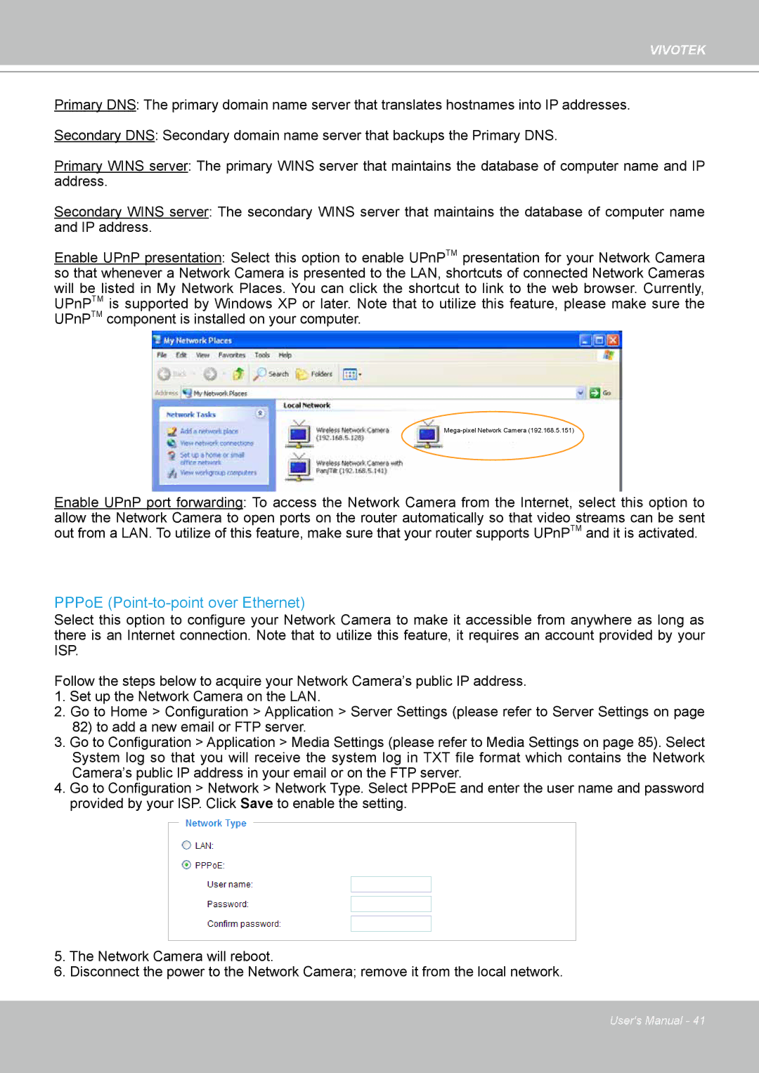 Vivotek IP-8332C user manual PPPoE Point-to-point over Ethernet 