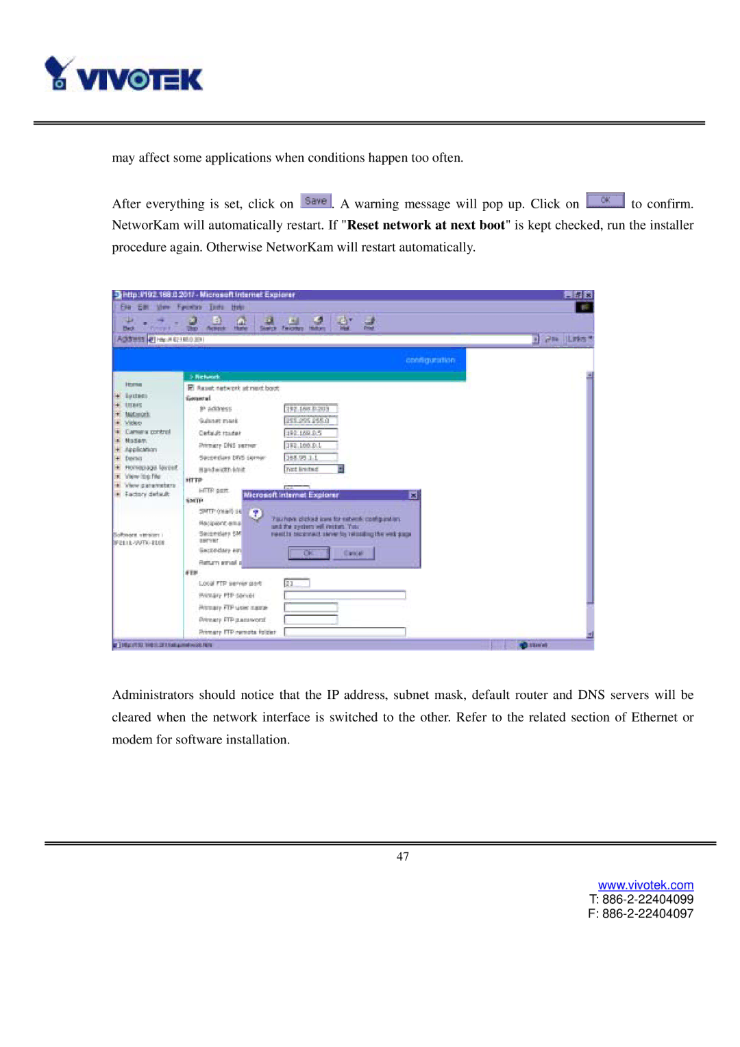 Vivotek IP2121, IP2111 user manual 886-2-22404099 886-2-22404097 