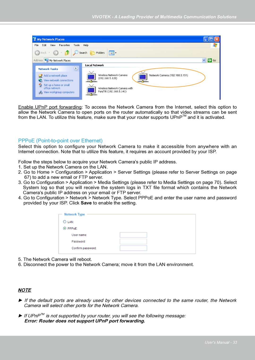 Vivotek IP7130 manual PPPoE Point-to-point over Ethernet 