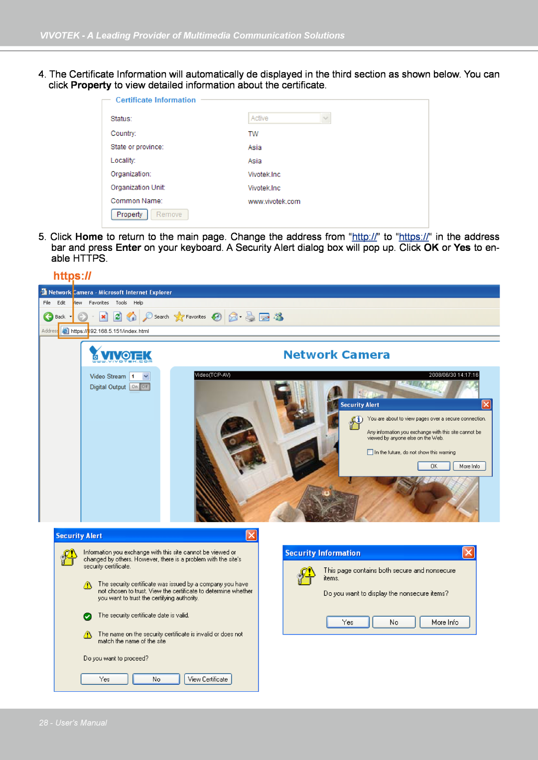 Vivotek IP7130 manual https, Users Manual 