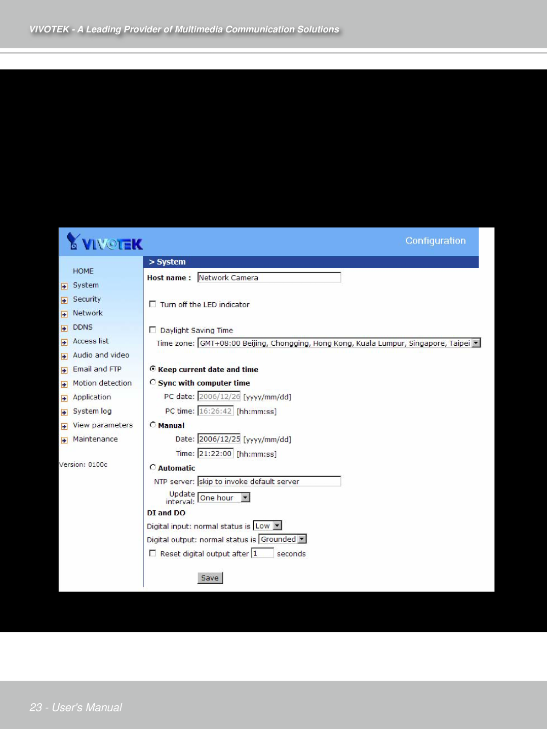 Vivotek IP7132 manual Definitions in Configuration 
