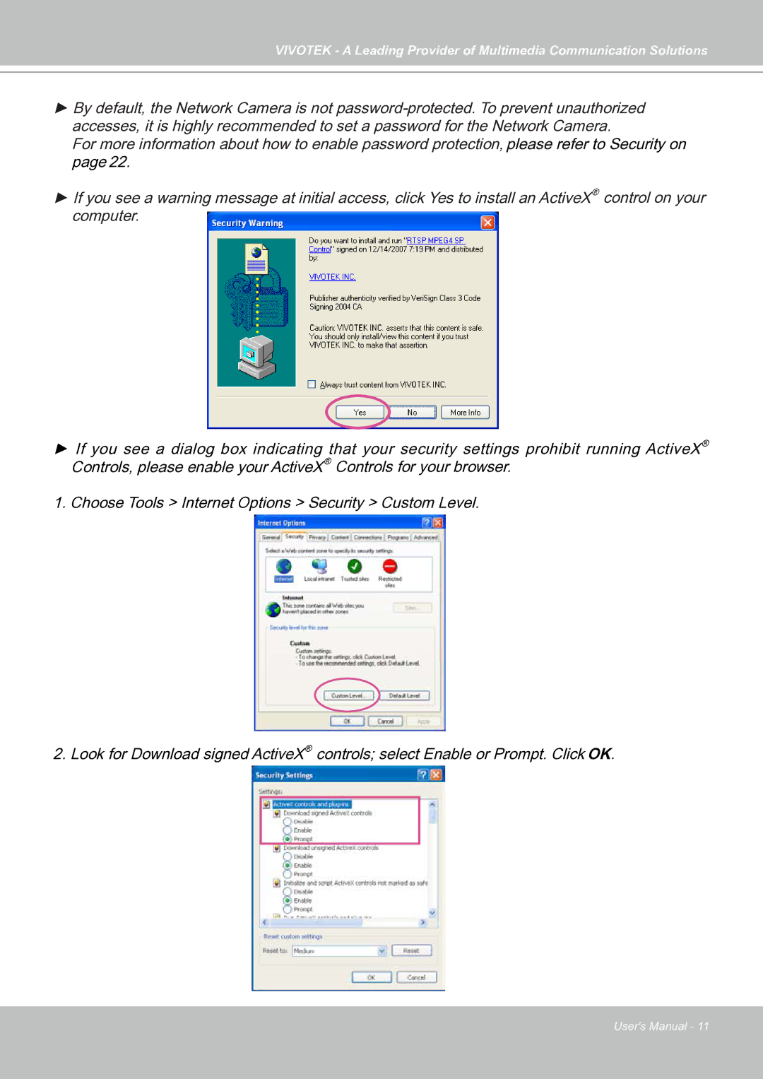 Vivotek IP7133 (WIRED) manual 