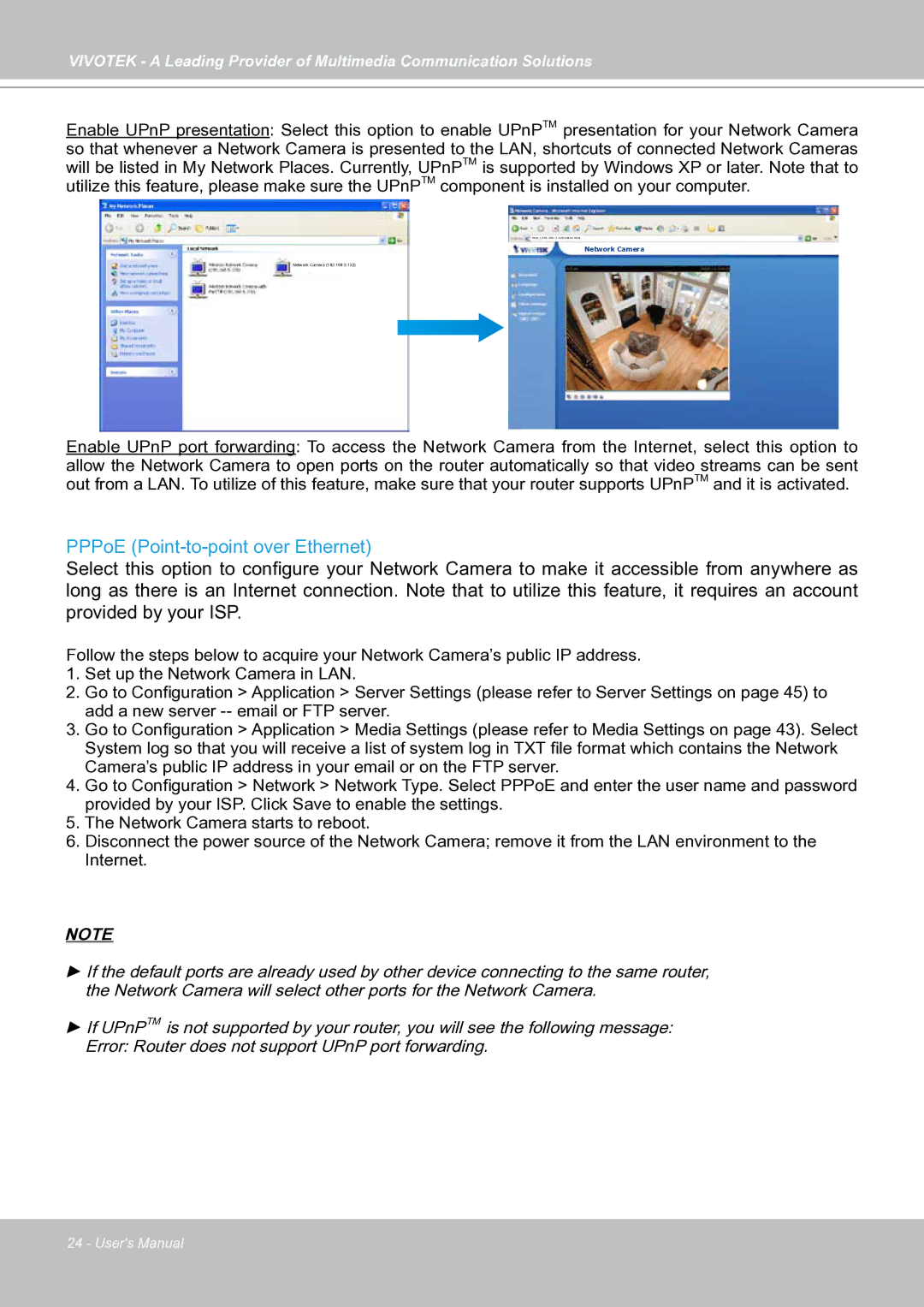 Vivotek IP7133 (WIRED) manual PPPoE Point-to-point over Ethernet 