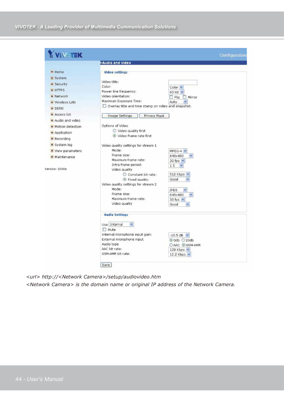 Vivotek IP7139 manual 