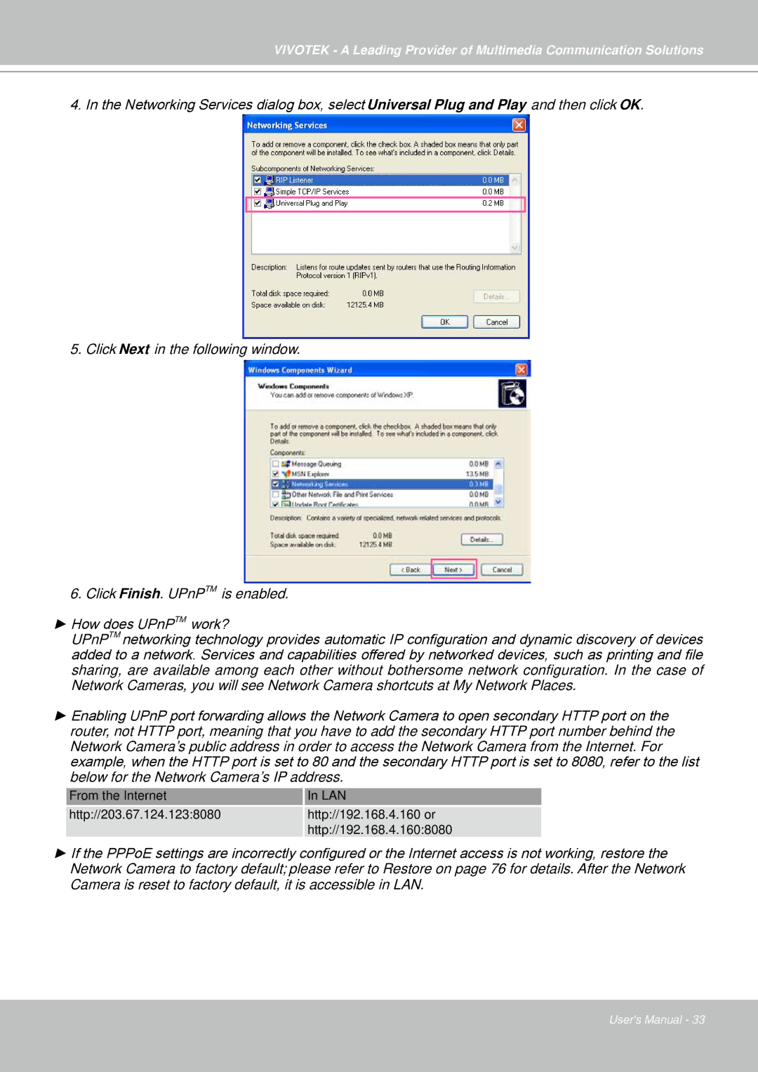 Vivotek IP7330 manual 