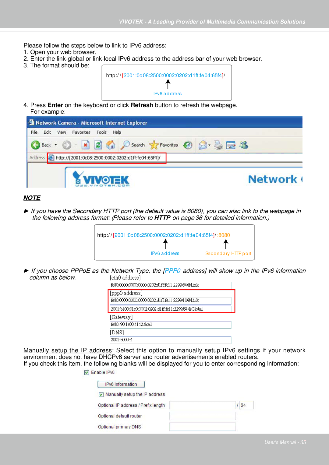 Vivotek IP7330 manual Http//20010c08250000020202d1fffe0465f4 