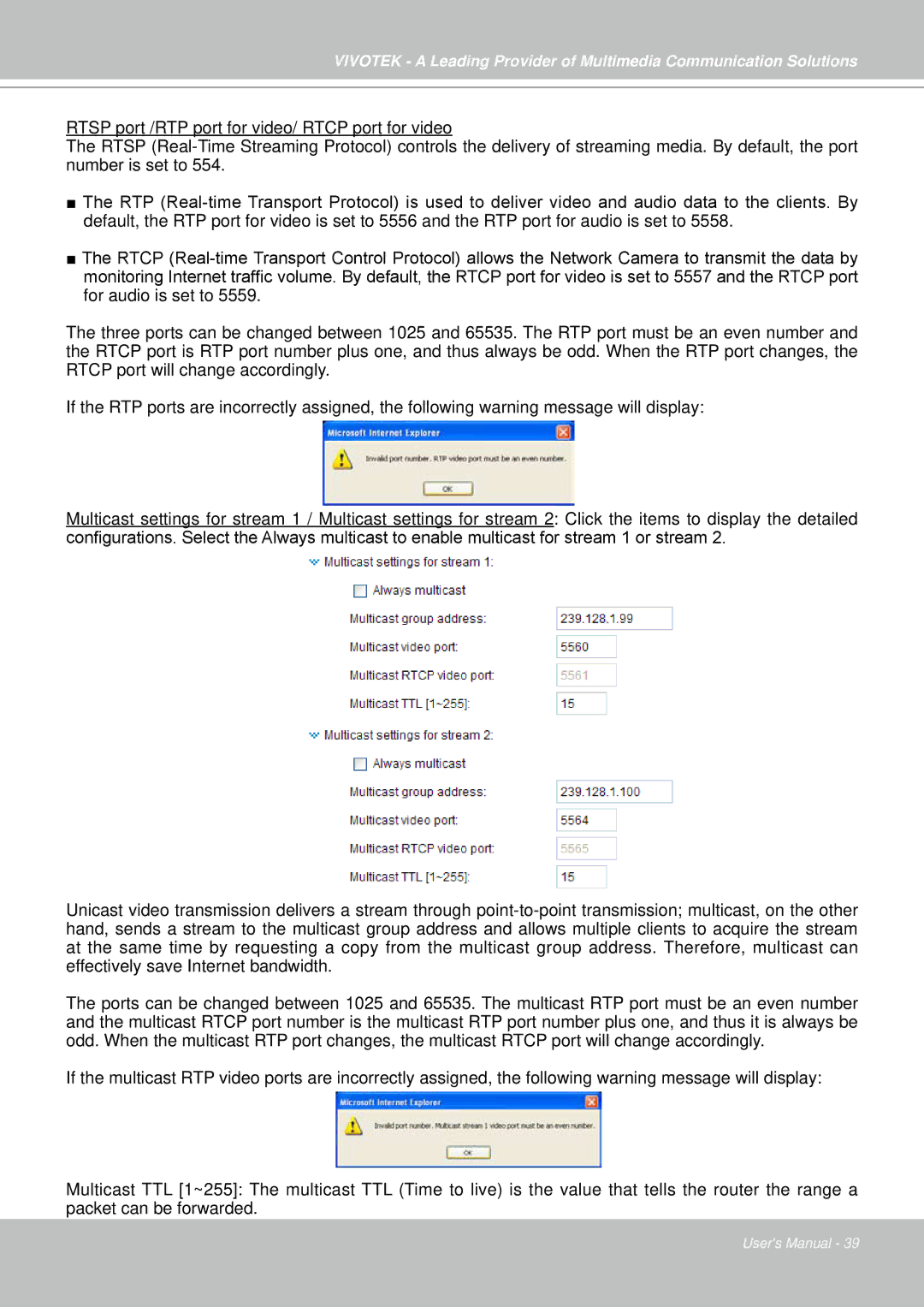 Vivotek IP7330 manual 