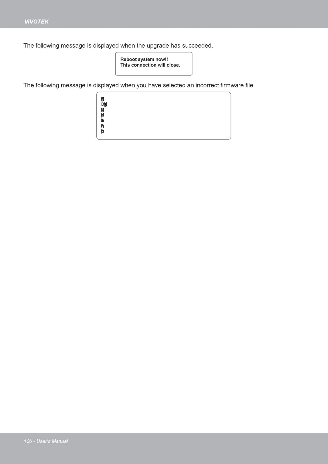 Vivotek IP8132 manual Reboot system now This connection will close 