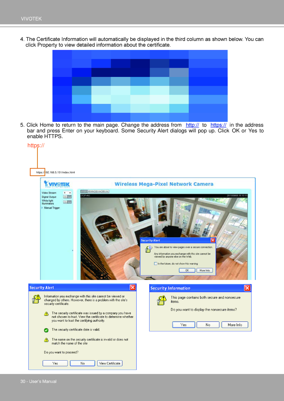 Vivotek IP8132 manual Https 