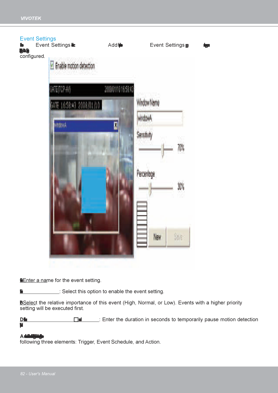 Vivotek IP8132 manual Event Settings 