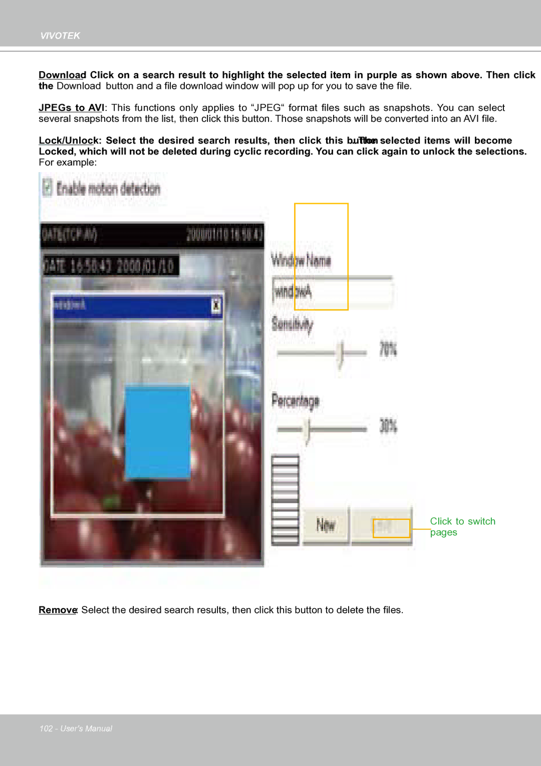 Vivotek IP8151 manual Click to switch pages 