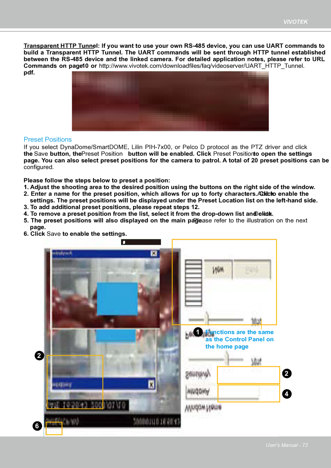 Vivotek IP8151 manual Preset Positions 