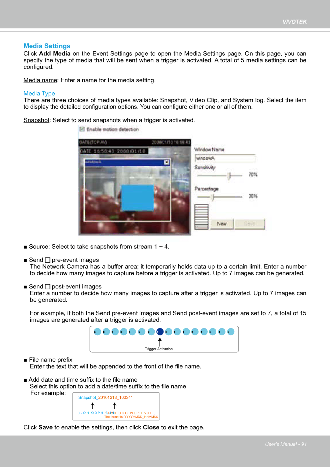 Vivotek IP8151 manual Media Settings, Media Type 