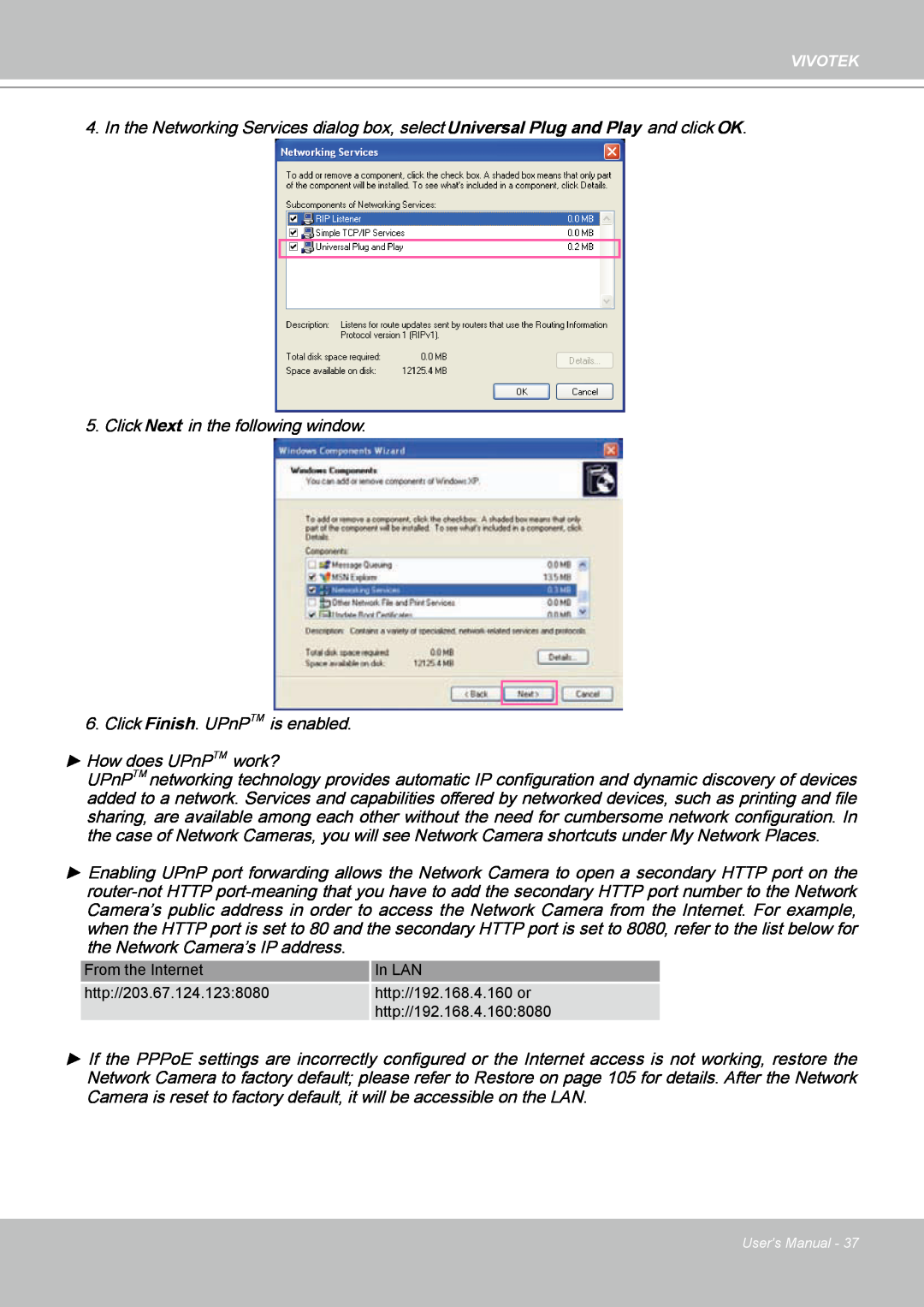 Vivotek IP8151 manual Click Next in the following window 