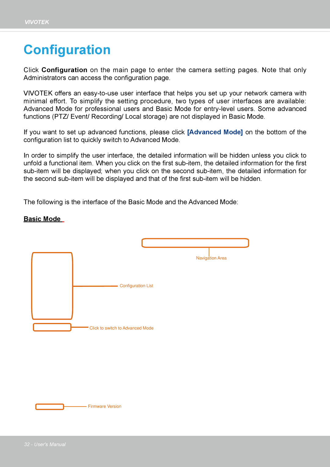 Vivotek IP8152 user manual Configuration 