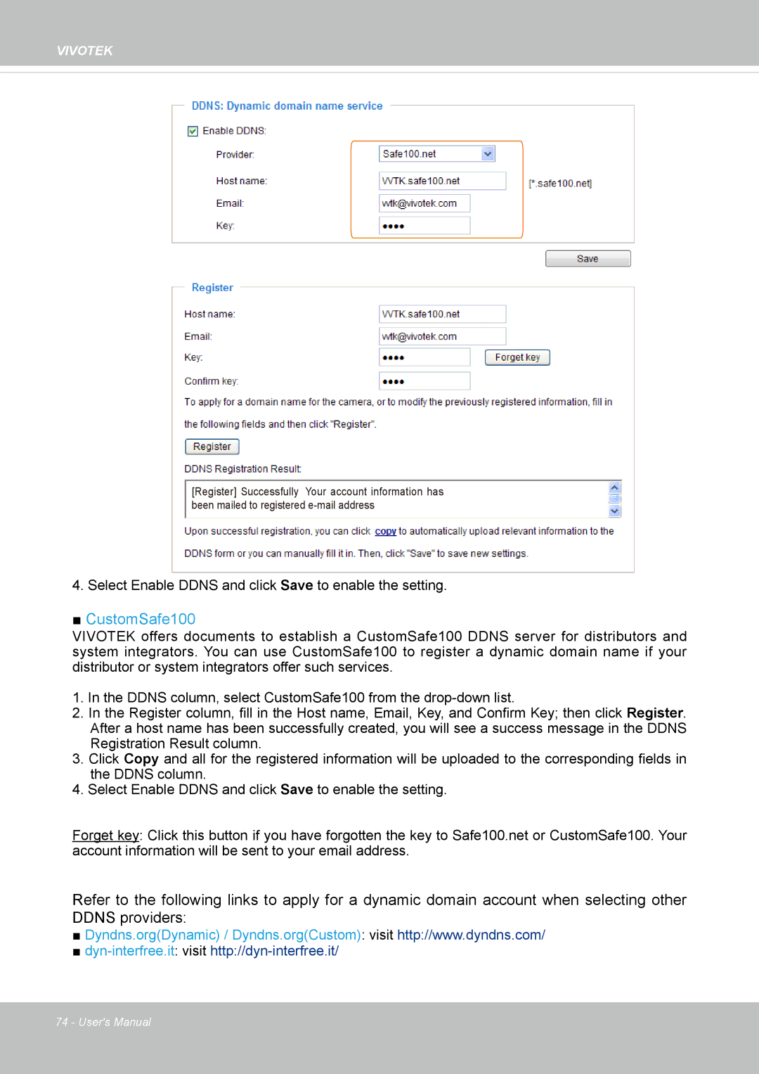 Vivotek IP8152 user manual CustomSafe100 