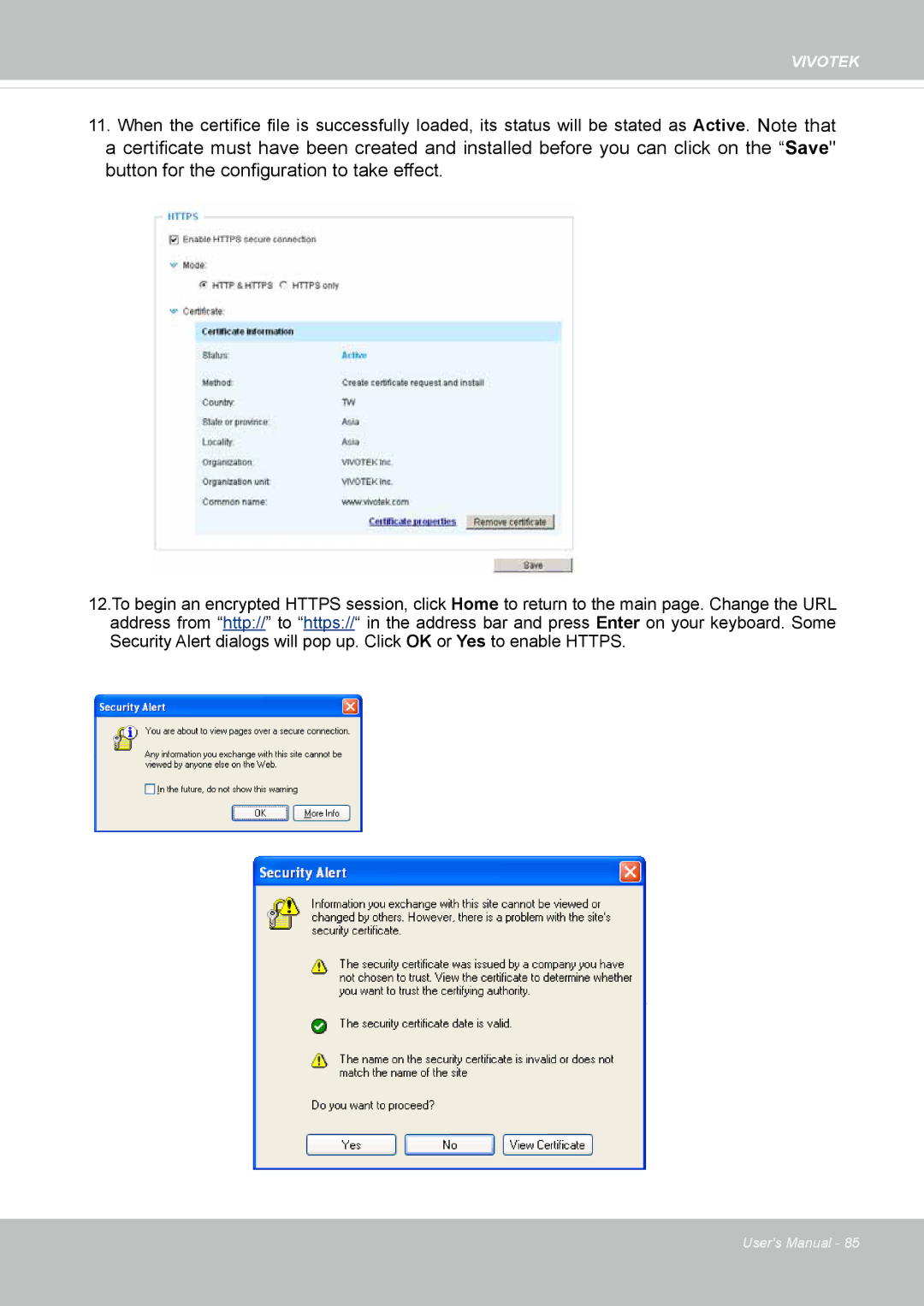 Vivotek IP8152 user manual Vivotek 