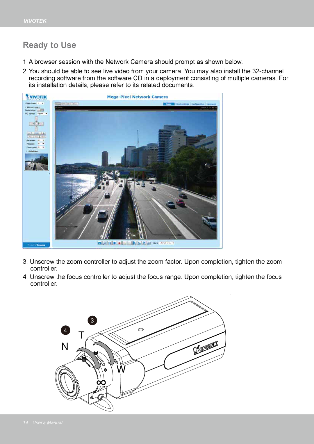 Vivotek IP8155, 65HP user manual Ready to Use 