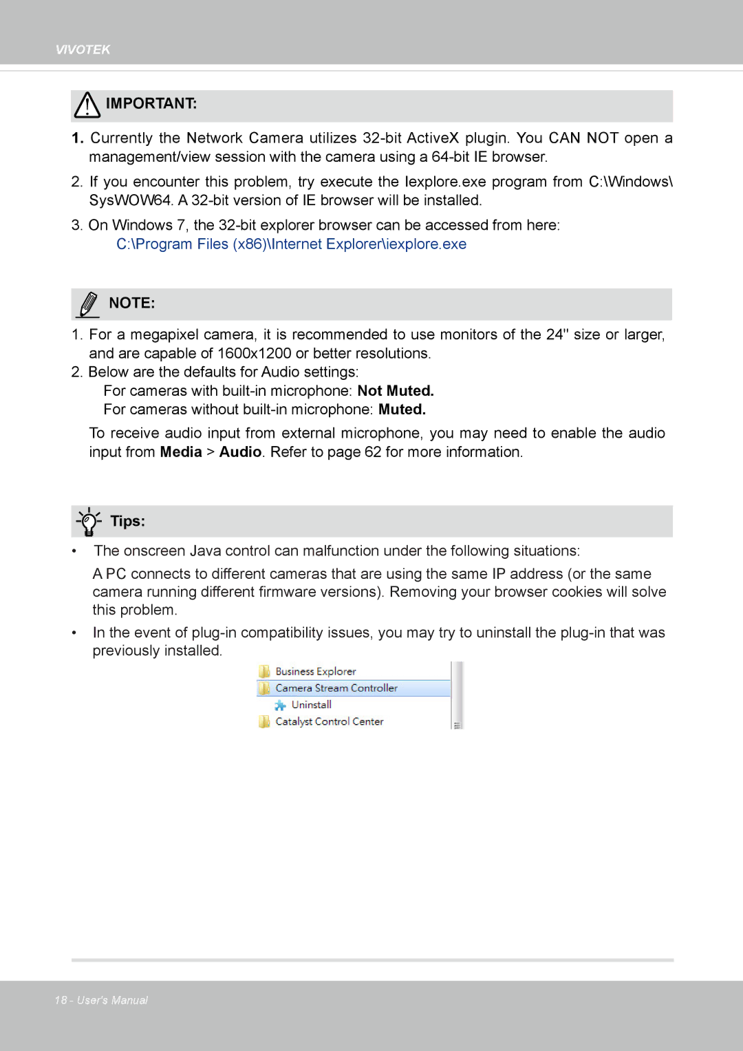 Vivotek IP8155, 65HP user manual Tips 