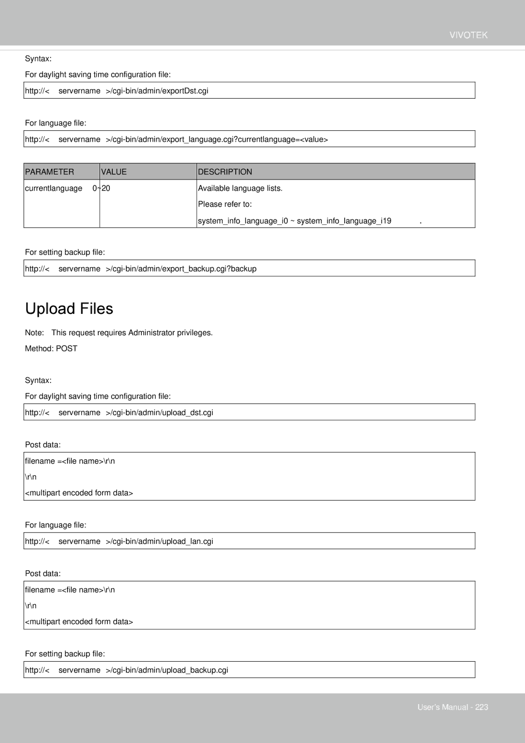 Vivotek 65HP, IP8155 user manual Upload Files 