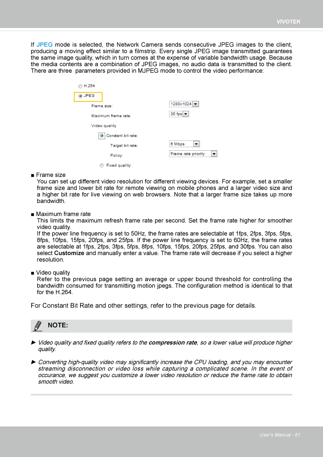 Vivotek 65HP, IP8155 user manual Vivotek 