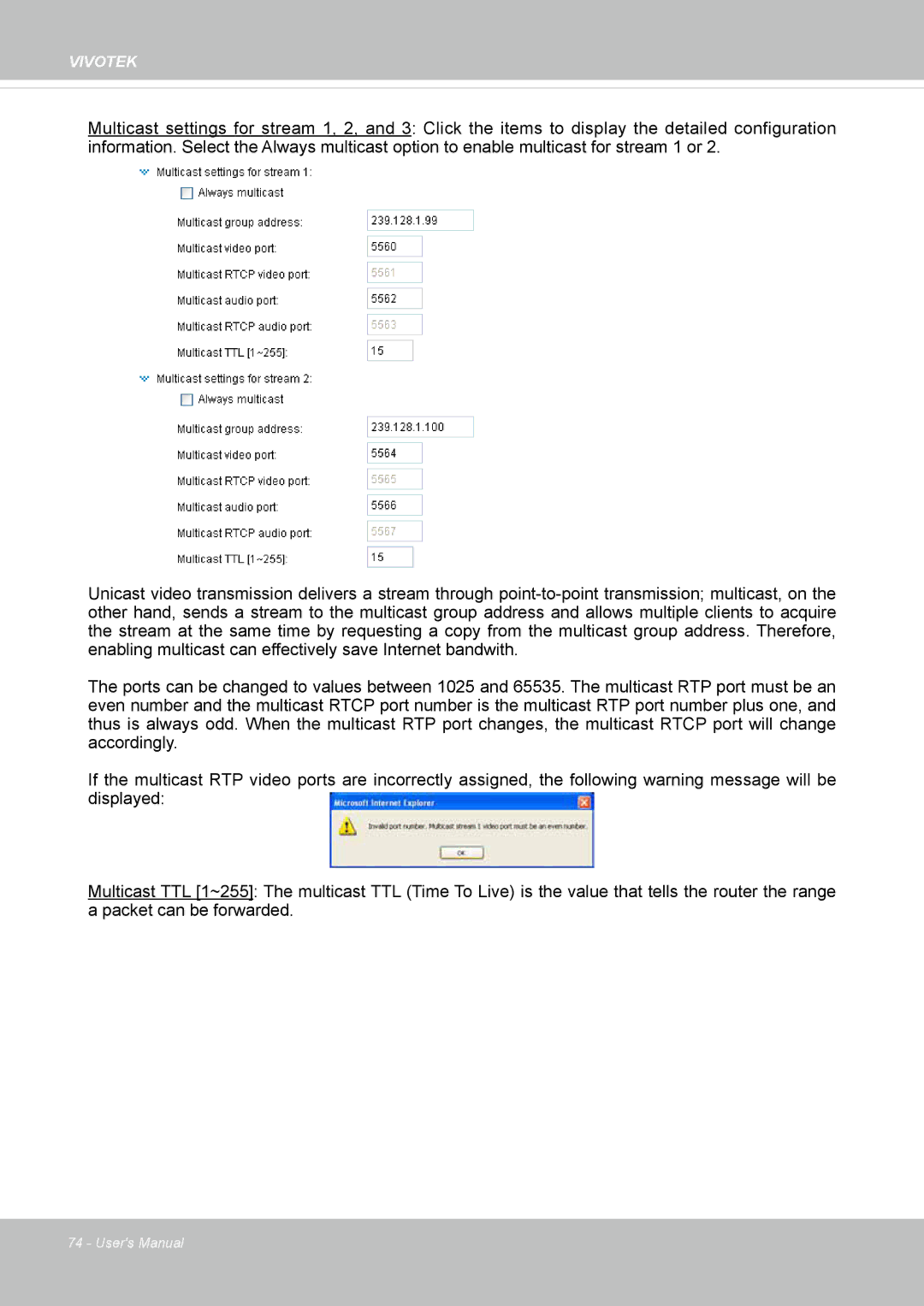 Vivotek IP8155, 65HP user manual Vivotek 