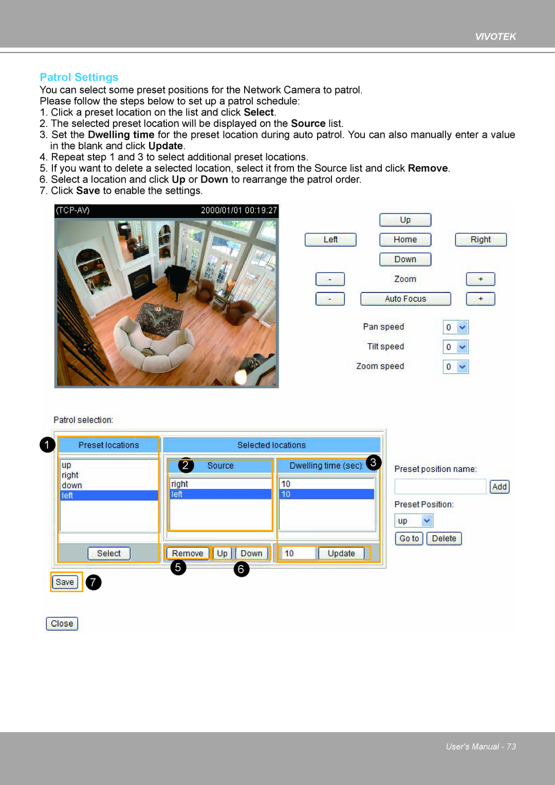 Vivotek IP8161 manual Patrol Settings 