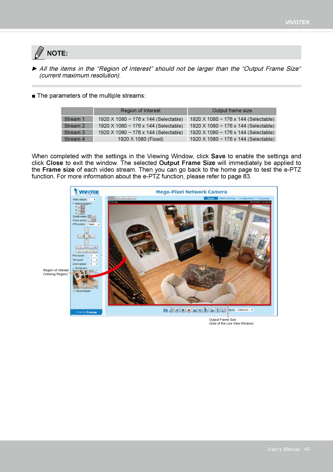 Vivotek IP8162 manual Parameters of the multiple streams 