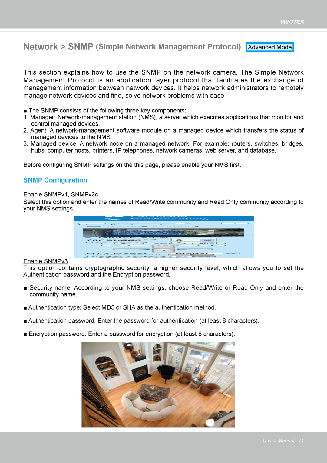 Vivotek IP8162 manual Network Snmp Simple Network Management Protocol, Snmp Configuration 