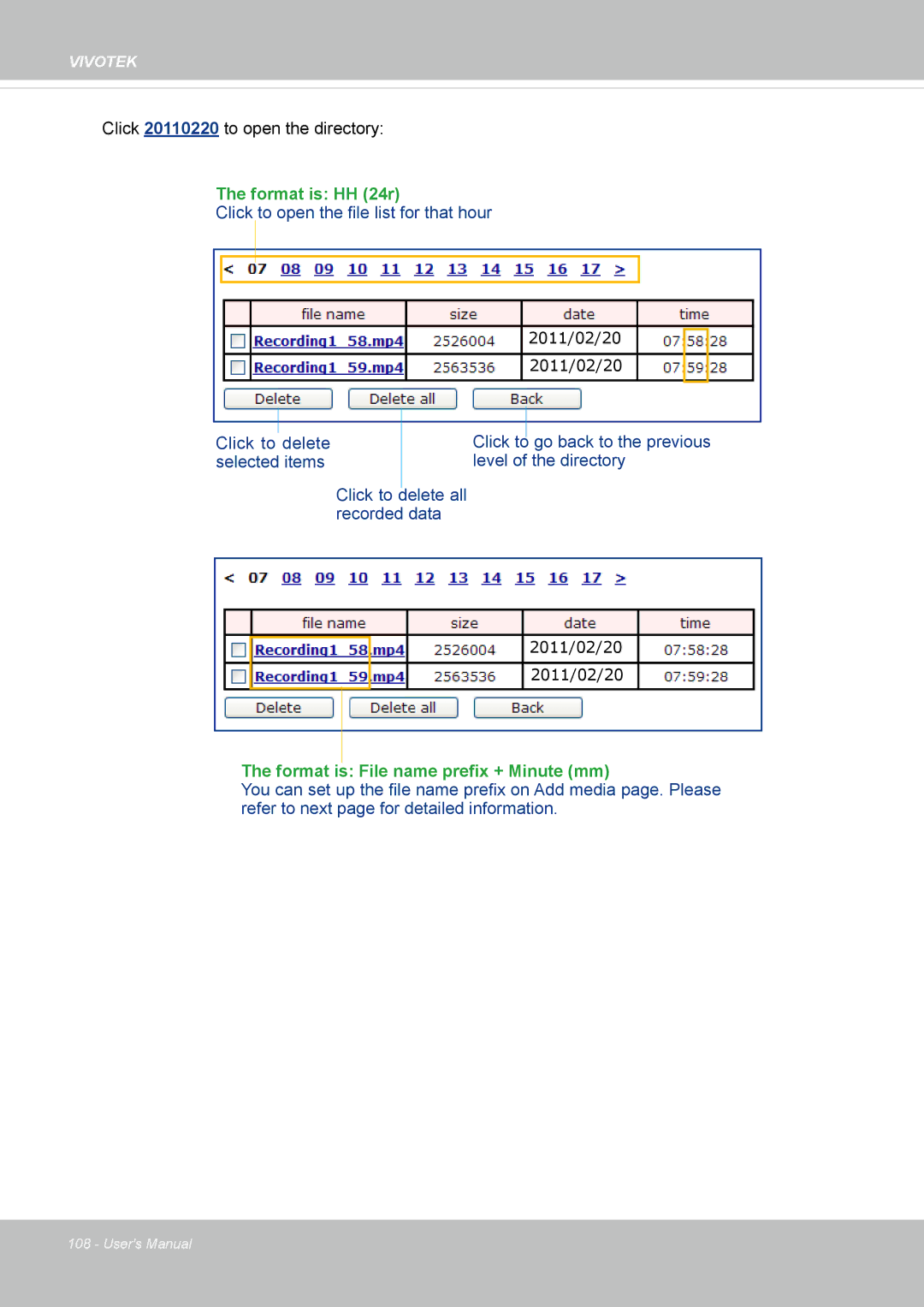 Vivotek IP8172, 72P user manual Format is HH 24r 