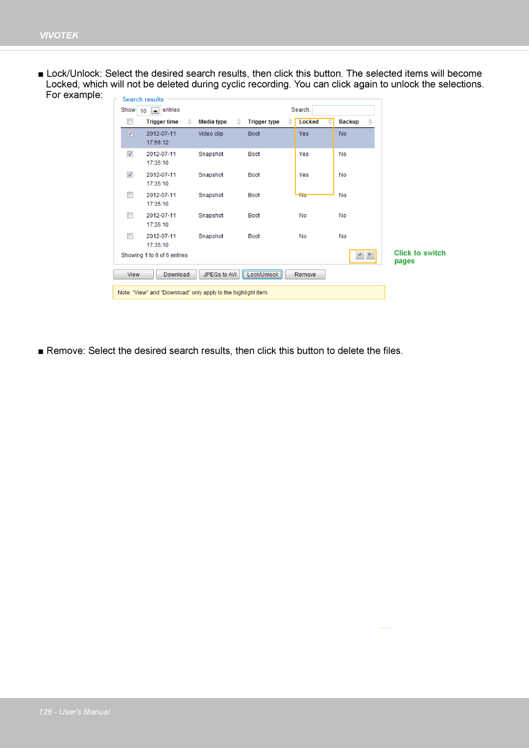 Vivotek IP8172, 72P user manual Click to switch pages 