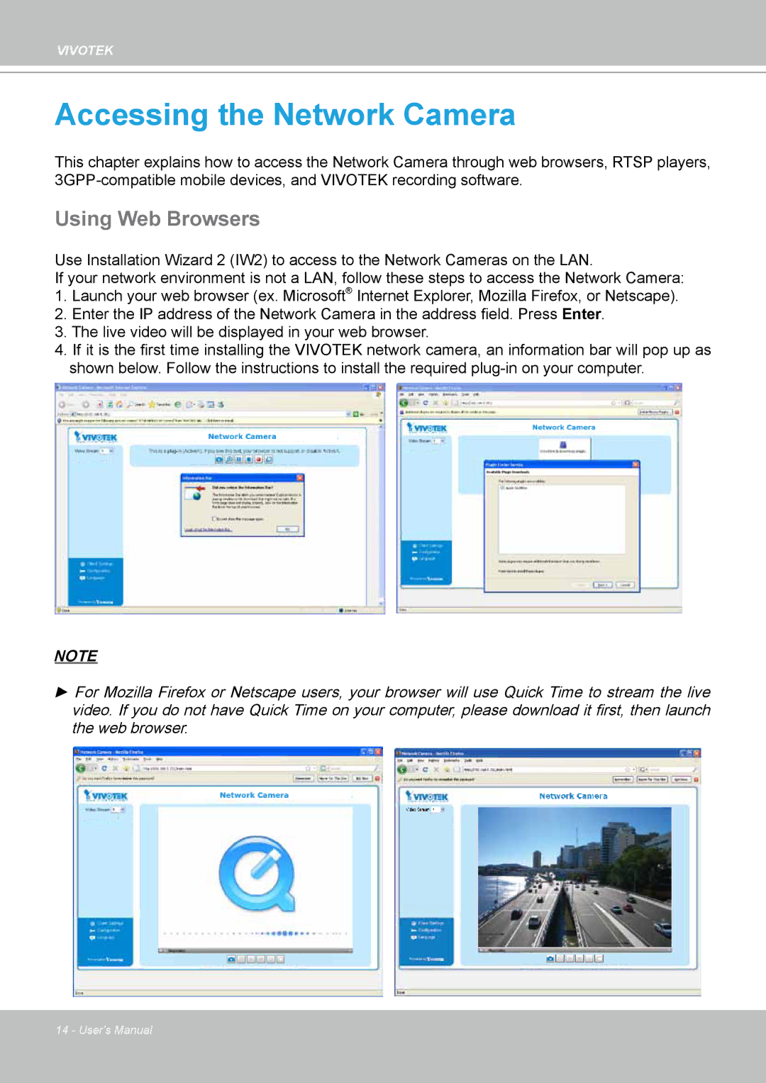 Vivotek IP8330, 8332 user manual Accessing the Network Camera, Using Web Browsers 