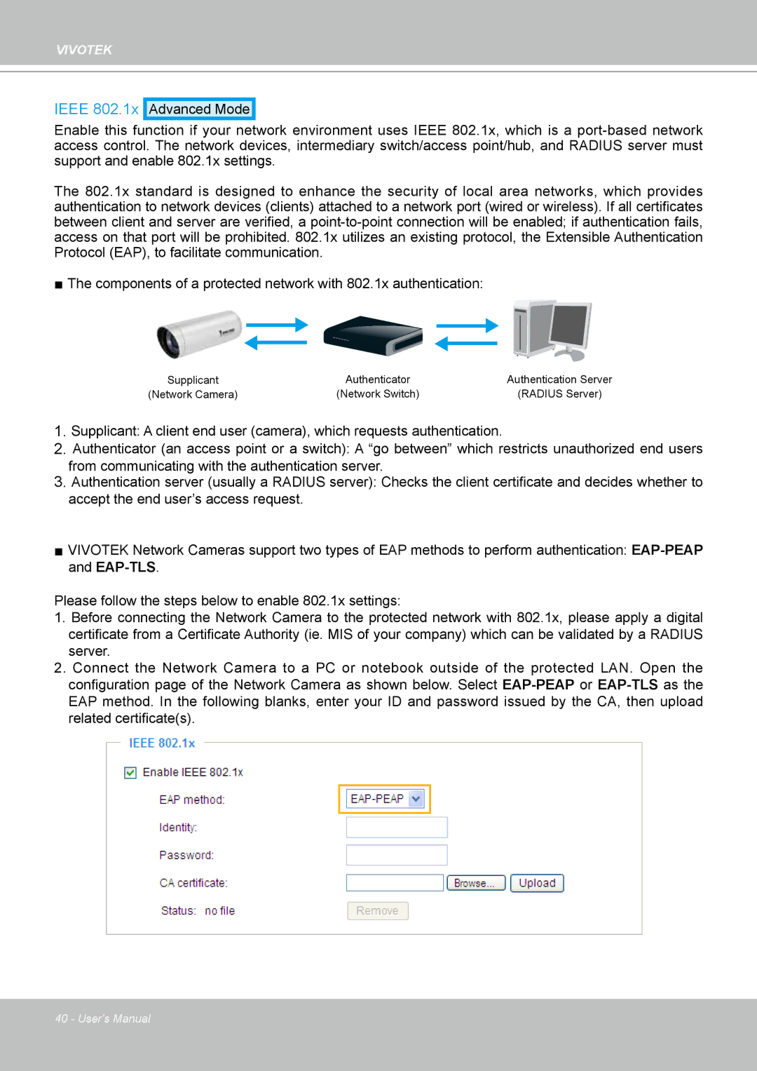 Vivotek IP8330, 8332 user manual Ieee 