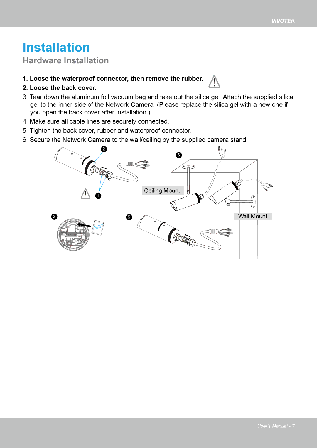 Vivotek 8332, IP8330 user manual Hardware Installation 